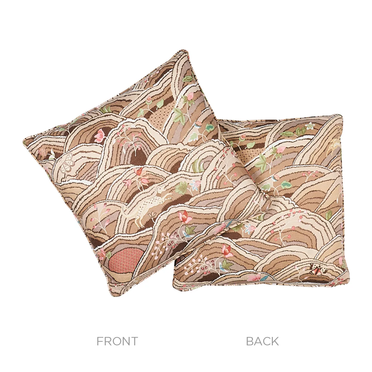 Rolling Hills Pillow - Mocha Schumacher Rolling Hills Pillow in Mocha