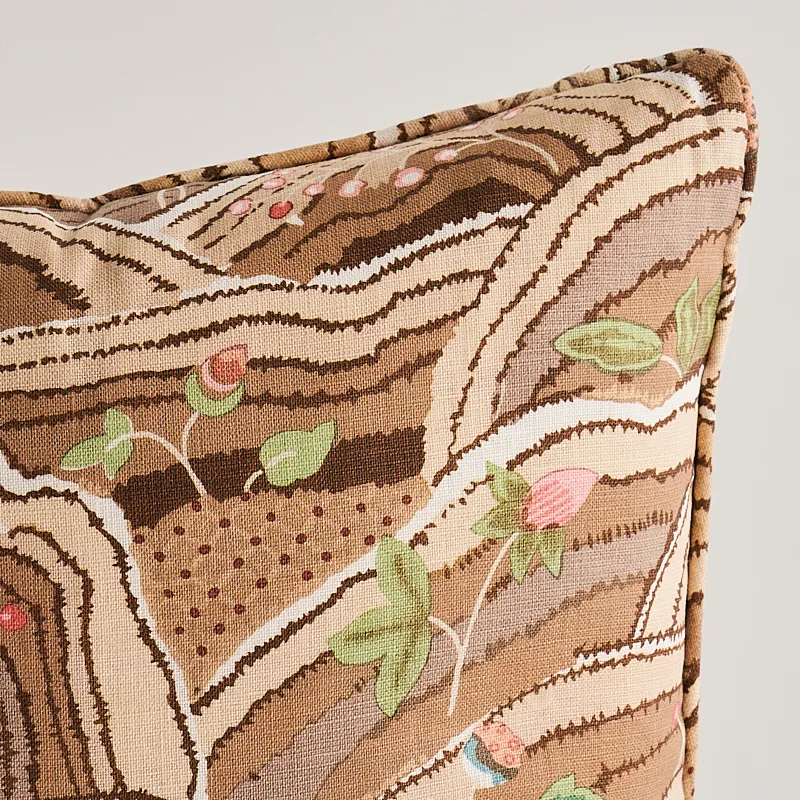 Rolling Hills Pillow - Mocha Schumacher Rolling Hills Pillow in Mocha