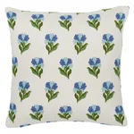 Rosina Floral Pillow - Cornflower Schumacher Rosina Floral Pillow in Cornflower