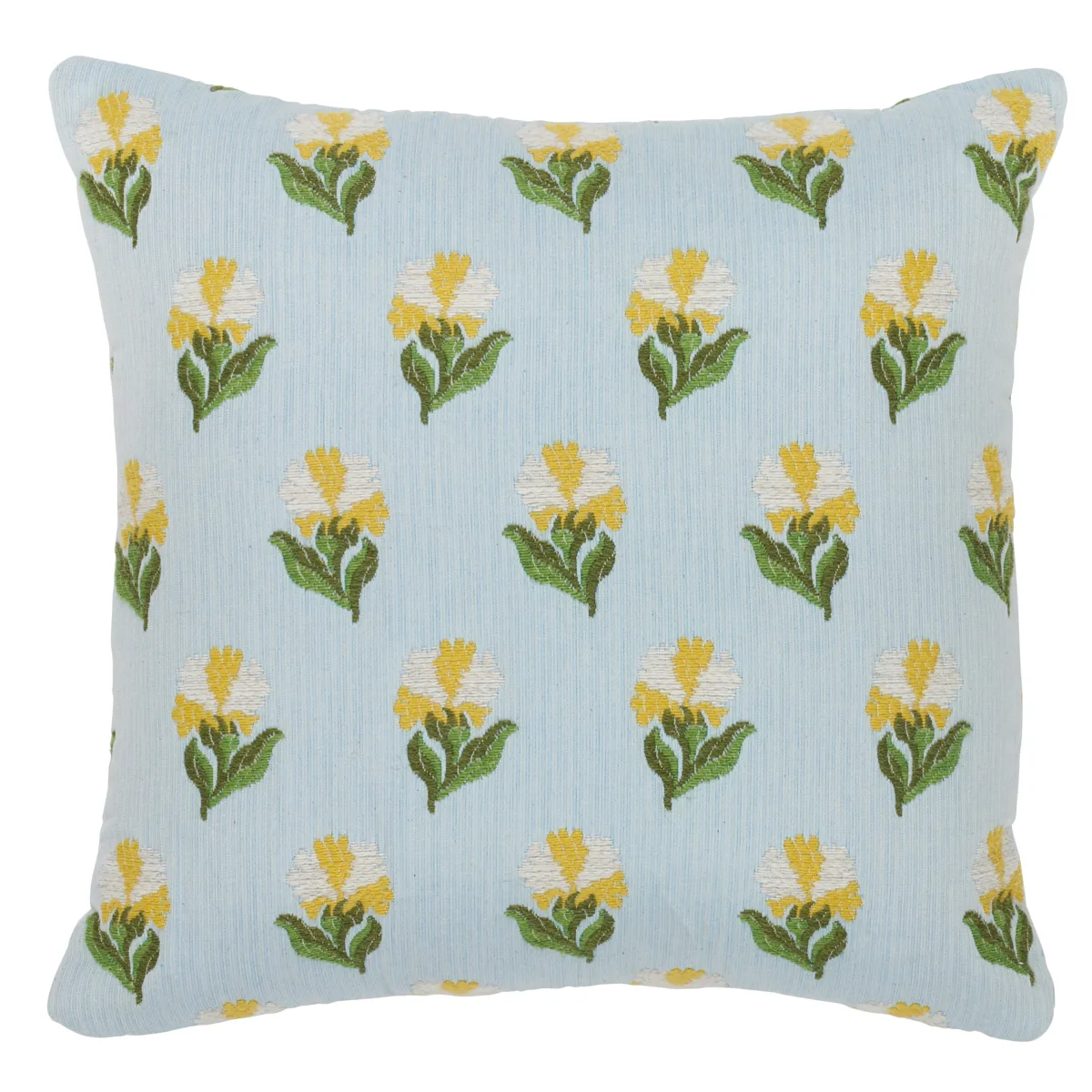 Schumacher Rosina Floral Pillow in Marigold