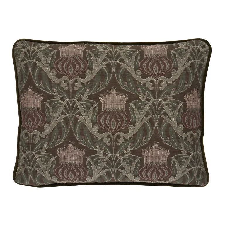 Schumacher Rowallan Trellis Pillow in Chocolate (SO8663012)