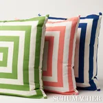 SO18092305 | Roxbury I/O Pillow - Coral Schumacher Roxbury I/O Pillow in Coral (SO18092305)