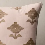 SO7416104 | Rubia Embroidery Pillow - Blush Schumacher Rubia Embroidery Pillow in Blush (SO7416104)