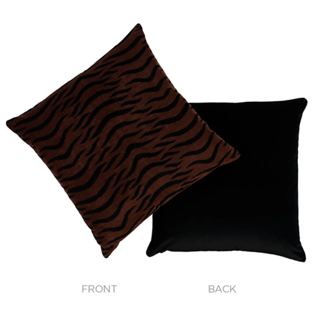 Sabi Tiger Velvet Pillow - Java Schumacher Sabi Tiger Velvet Pillow in Java