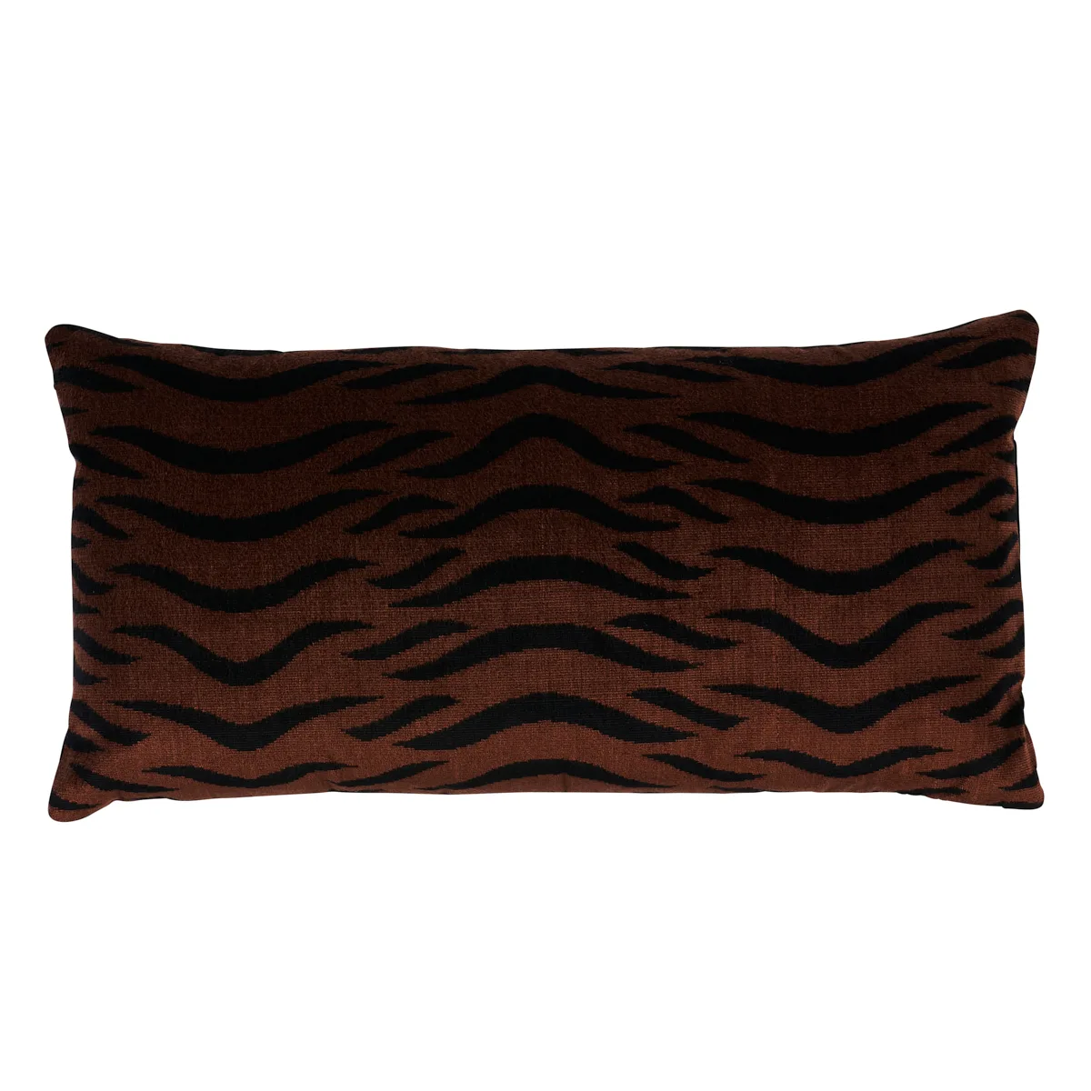 Schumacher Sabi Tiger Velvet Pillow in Java (SO8295018)