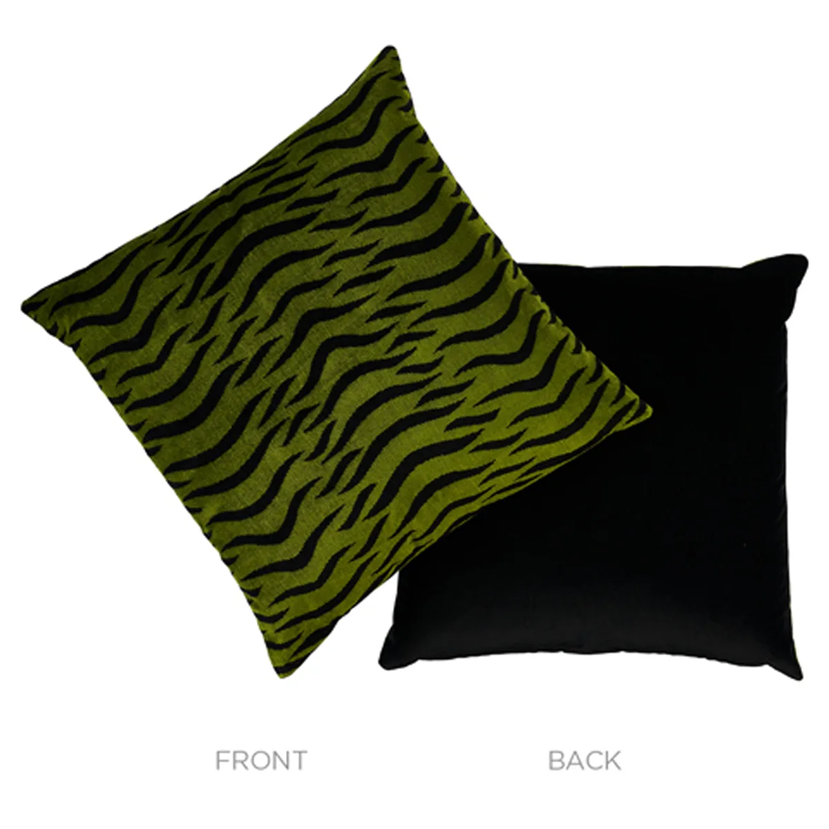 Sabi Tiger Velvet Pillow - Jungle Schumacher Sabi Tiger Velvet Pillow in Jungle