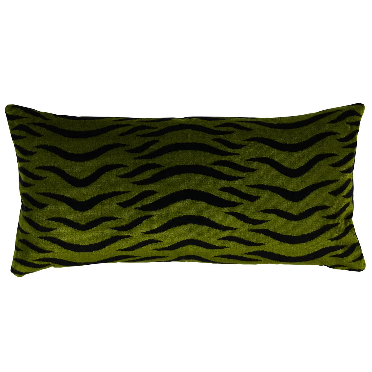 Schumacher Sabi Tiger Velvet Pillow in Jungle (SO8295218)