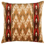 Samar Ikat Velvet Pillow - Gold Schumacher Samar Ikat Velvet Pillow in Gold