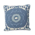 SO17606205 | Samarkand Ikat Pillow - Porcelain Schumacher Samarkand Ikat Pillow in Porcelain (SO17606205)