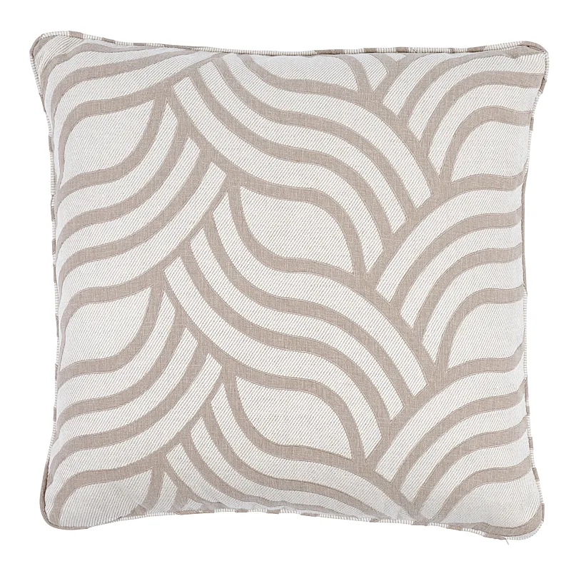 Schumacher Sangomar Applique Pillow in Brown (SO7995206)