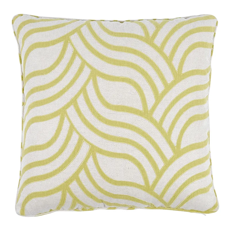 Schumacher Sangomar Applique Pillow in Citron (SO7988006)