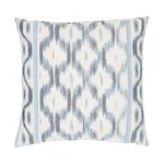Santa Monica Ikat Pillow - Indigo Blue Schumacher Santa Monica Ikat Pillow in Indigo Blue