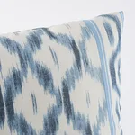 Santa Monica Ikat Pillow - Indigo Blue Schumacher Santa Monica Ikat Pillow in Indigo Blue