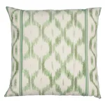 SO17650406 | Santa Monica Ikat Pillow - Leaf Green Schumacher Santa Monica Ikat Pillow in Leaf Green (SO17650406)