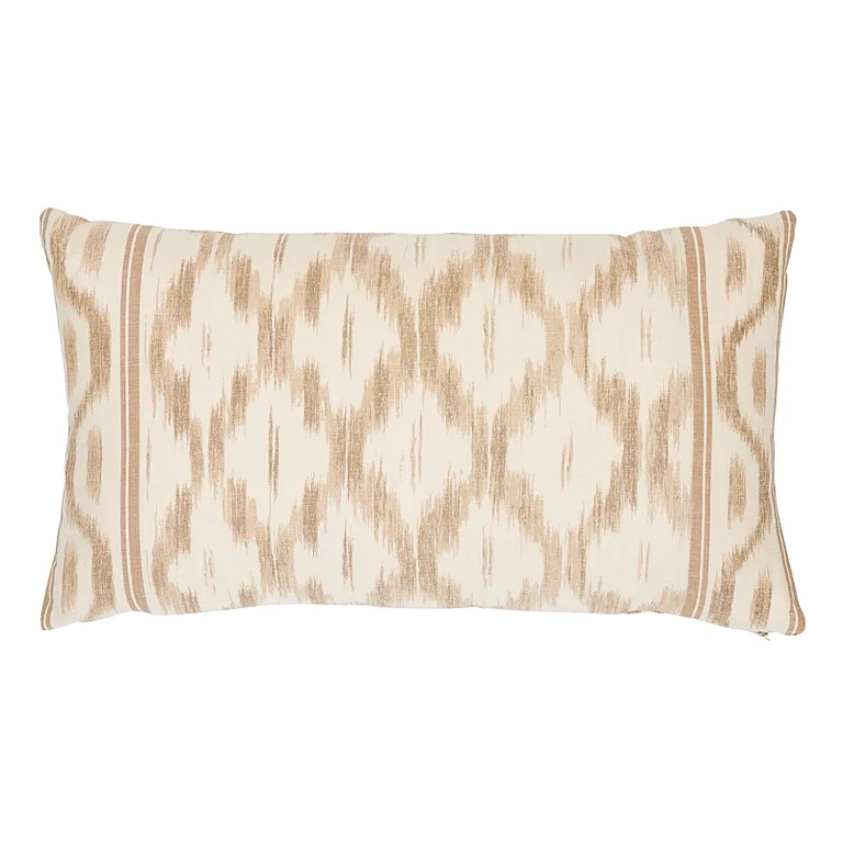 Schumacher Santa Monica Ikat Pillow in Neutral (SO17650022)