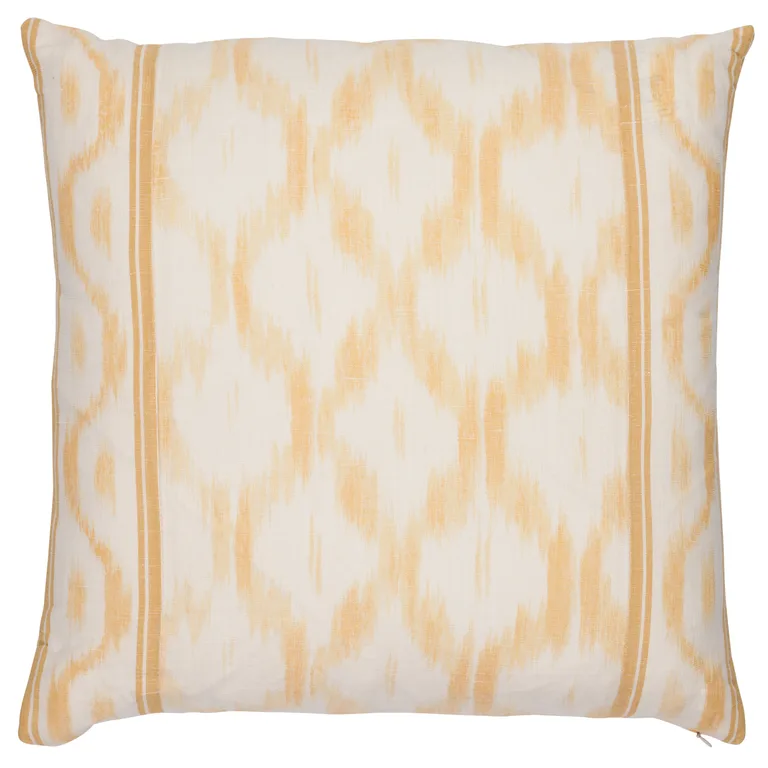 Schumacher Santa Monica Ikat Pillow in Yellow