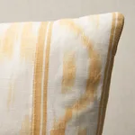 Santa Monica Ikat Pillow - Yellow Schumacher Santa Monica Ikat Pillow in Yellow
