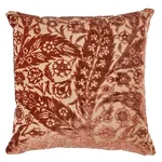 SO8078105 | Saz Paisley Velvet Pillow - Terracotta Schumacher Saz Paisley Velvet Pillow in Terracotta (SO8078105)
