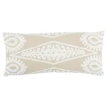 SO8021118 | Seema Embroidery Pillow - Natural Schumacher Seema Embroidery Pillow in Natural (SO8021118)