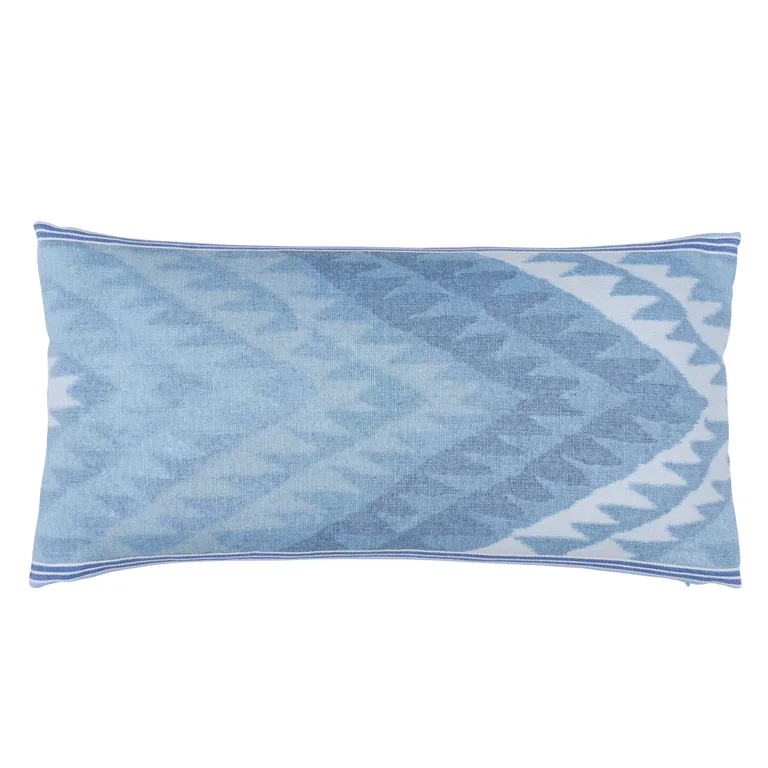 Schumacher Shabba Warp Print Pillow in Blues (SO18277118)