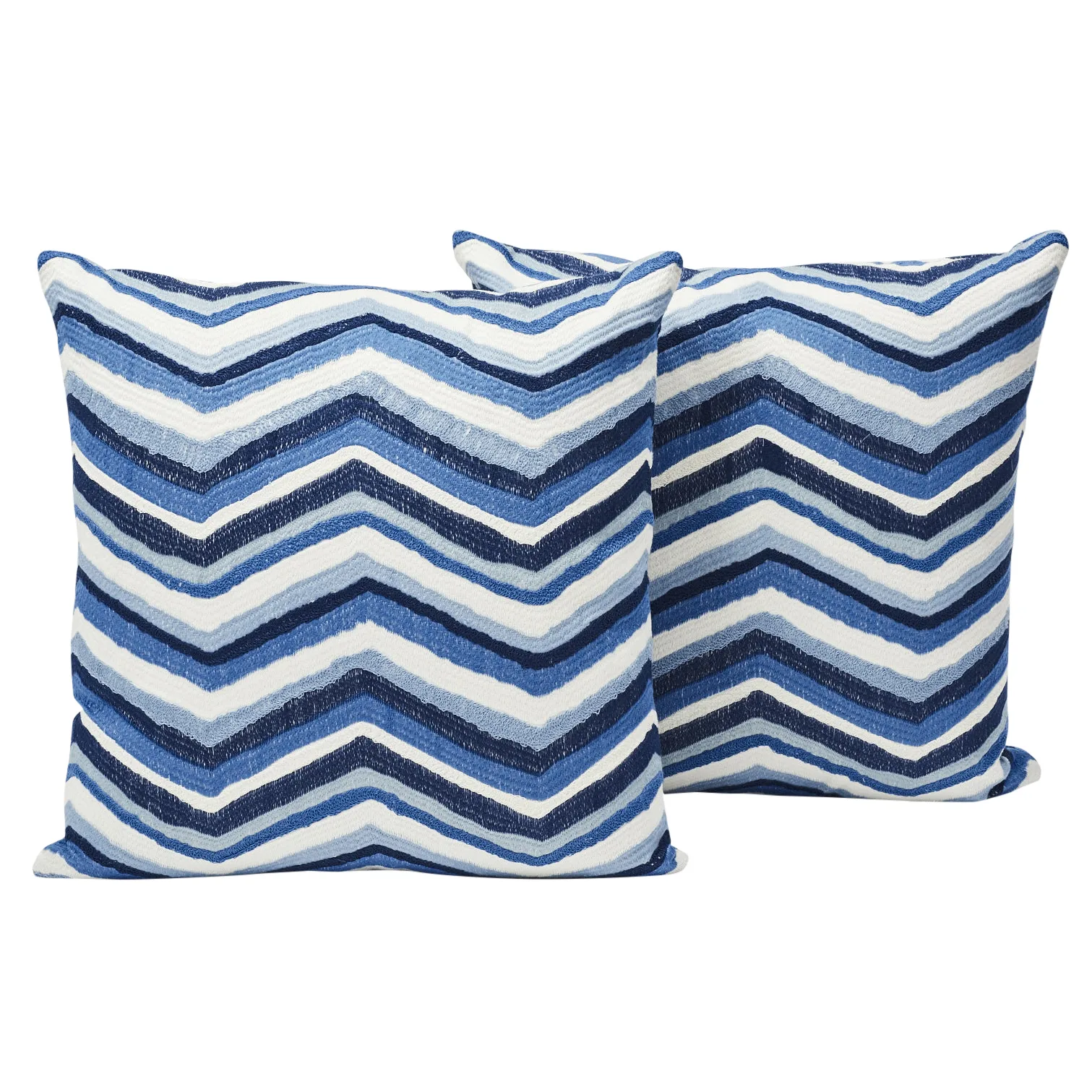 Schumacher Shasta Embroidery Pillow in Blue (SO7247105)
