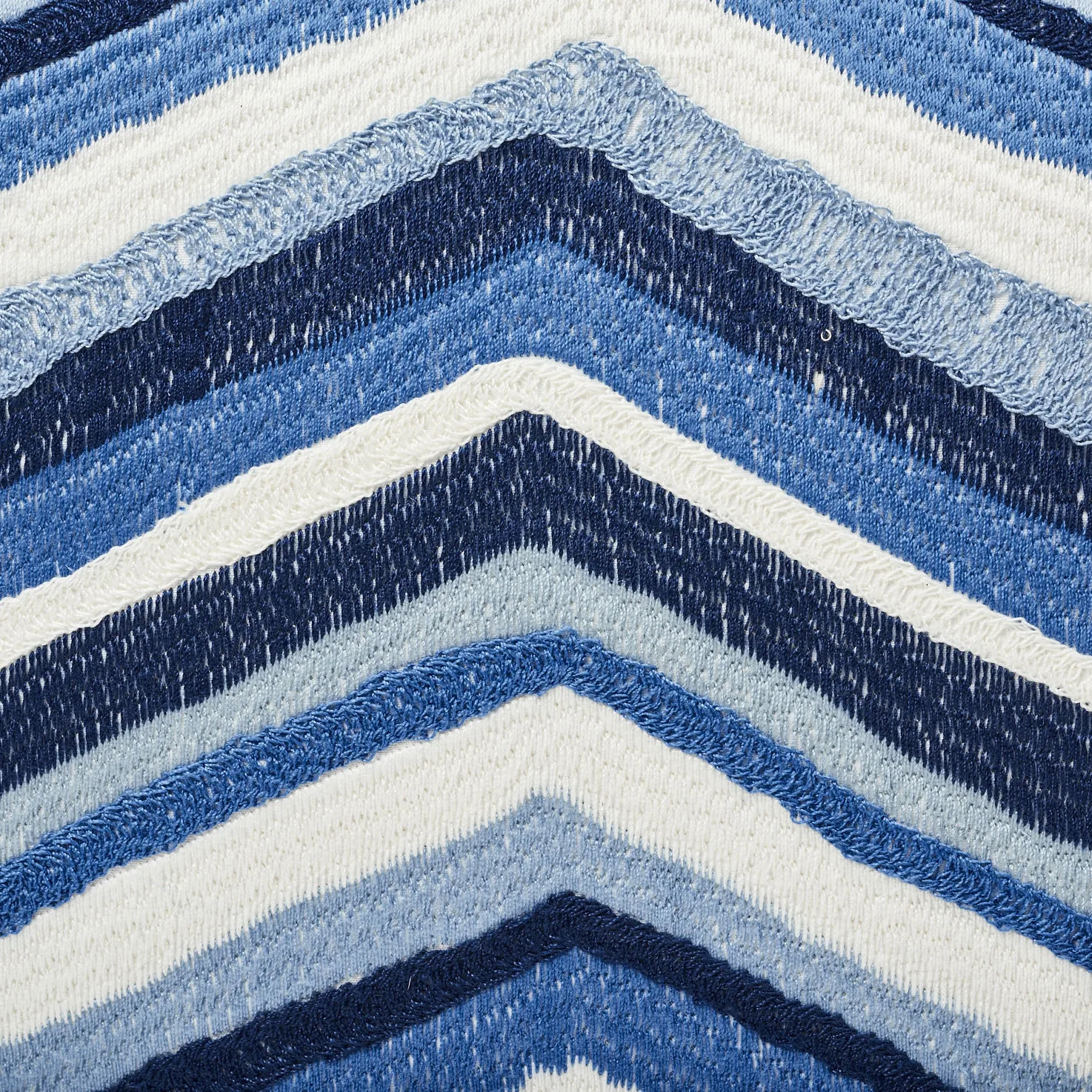 SO7247105 | Shasta Embroidery Pillow - Blue Schumacher Shasta Embroidery Pillow in Blue (SO7247105)