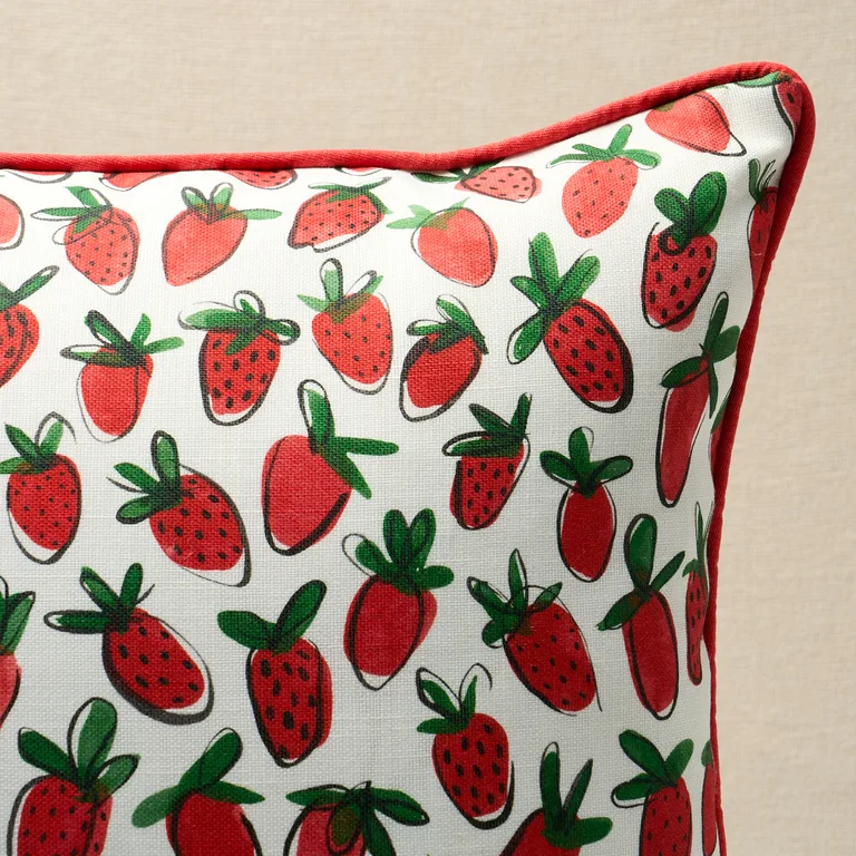 Schumacher Shortcake I/O Pillow in Red (SO18219004)