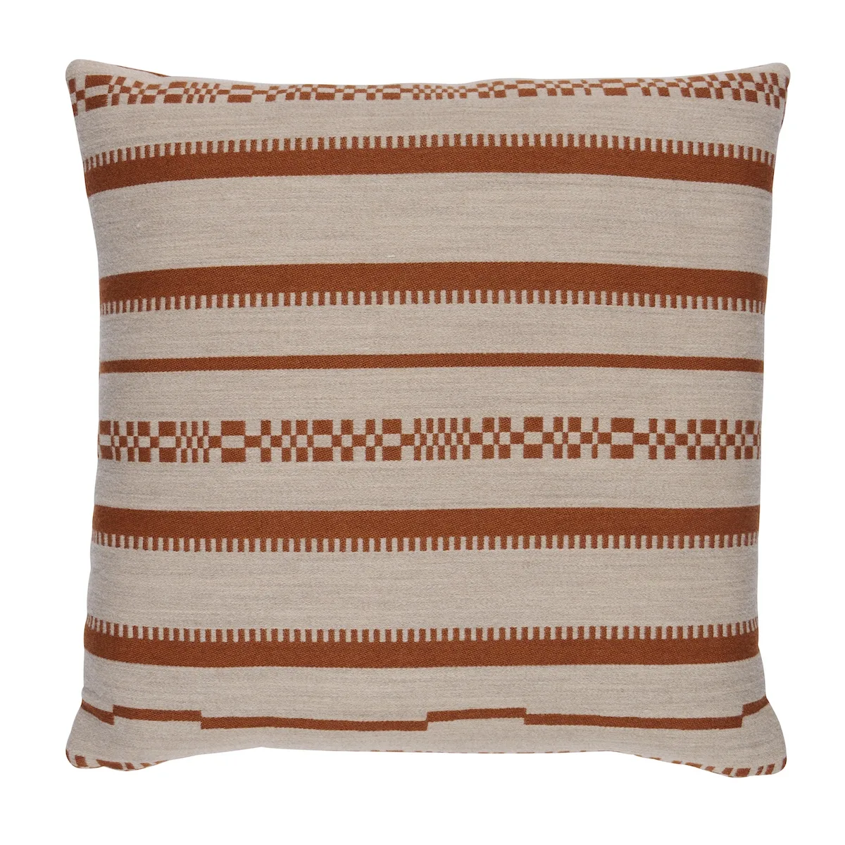 Schumacher Skyline Stripes Pillow in Burnt Orange (SO8687206)