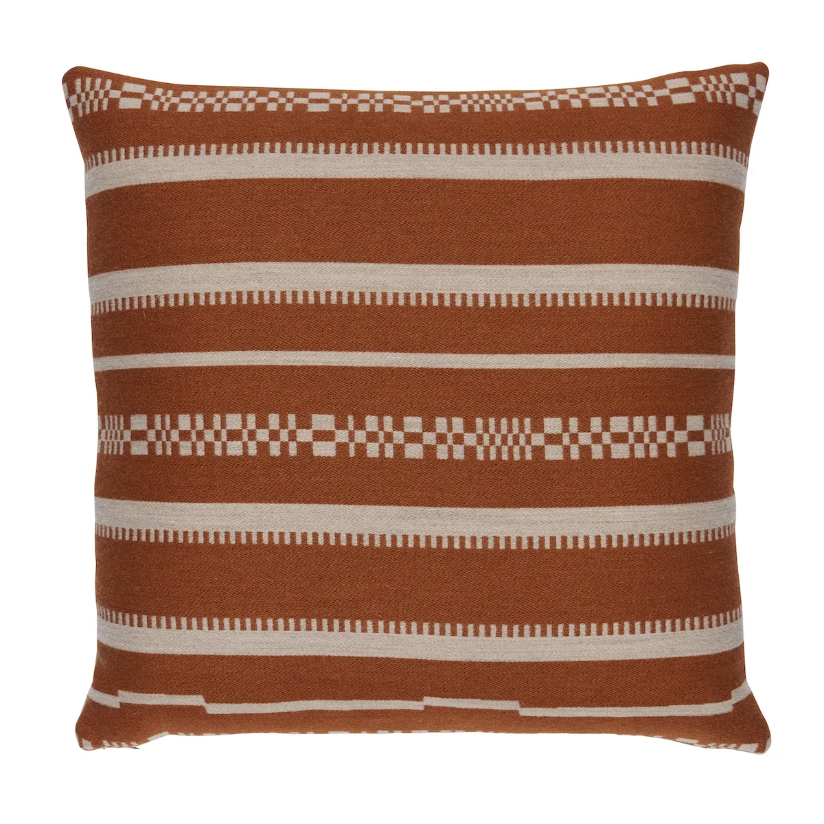 Schumacher Skyline Stripes Pillow in Burnt Orange (SO8687206)