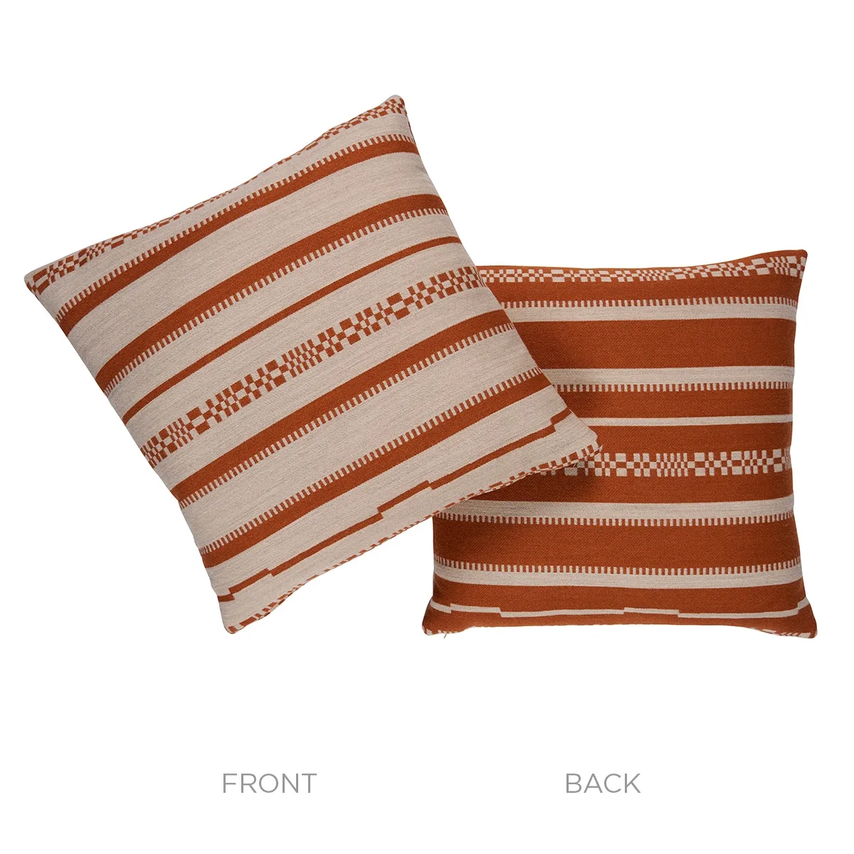 SO8687206 | Skyline Stripes Pillow - Burnt Orange Schumacher Skyline Stripes Pillow in Burnt Orange (SO8687206)