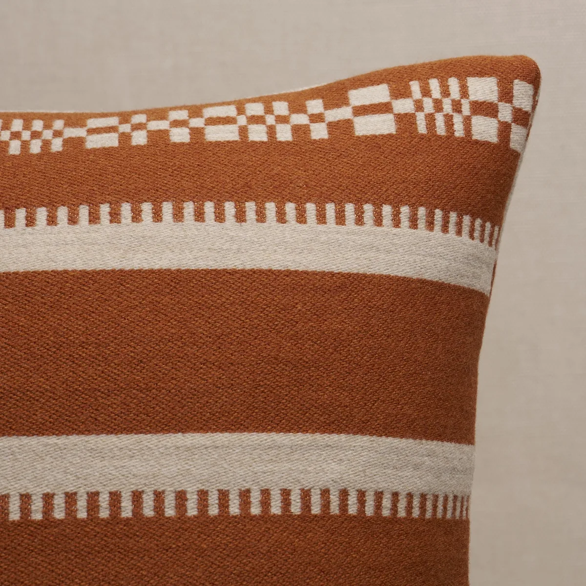 SO8687206 | Skyline Stripes Pillow - Burnt Orange Schumacher Skyline Stripes Pillow in Burnt Orange (SO8687206)