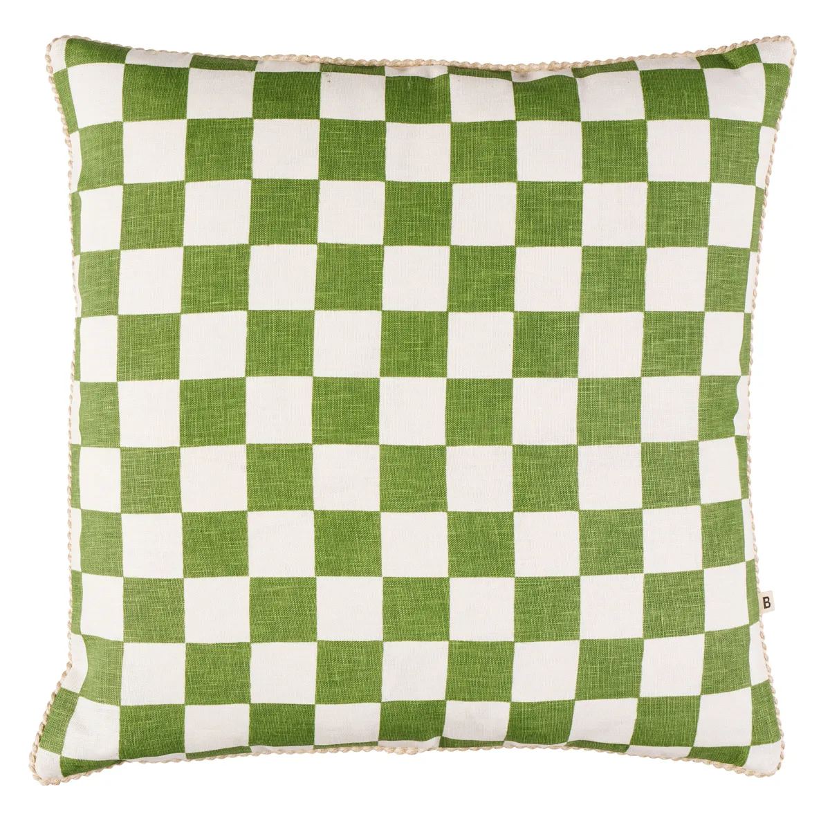 Schumacher Small Checkers 20" Pillow in Thyme (SO253005)