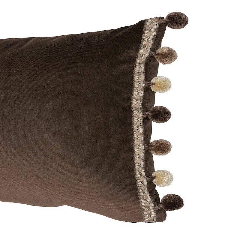 Schumacher Sophia Velvet Pillow in Cocoa (SO6819911)