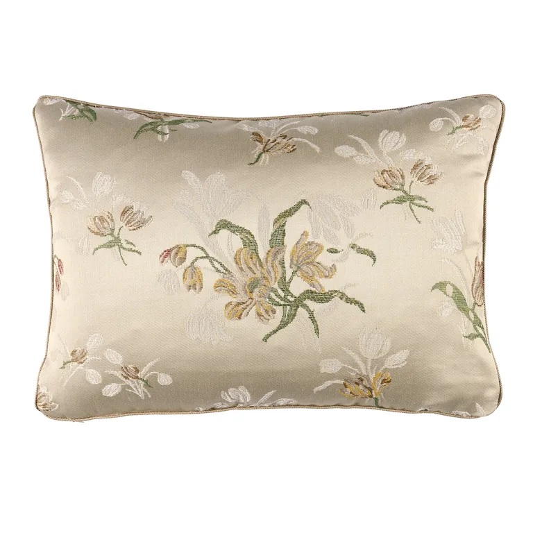 Schumacher Spitalfields Bouquet Pillow in Alabaster (SO8582012)