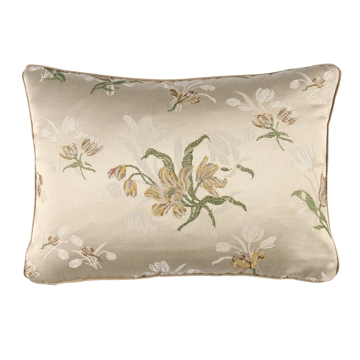 Schumacher Spitalfields Bouquet Pillow in Alabaster (SO8582012)
