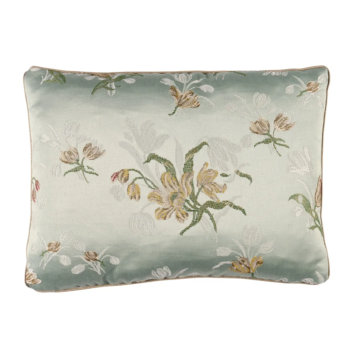 Schumacher Spitalfields Bouquet Pillow in Robin's Egg (SO8582112)