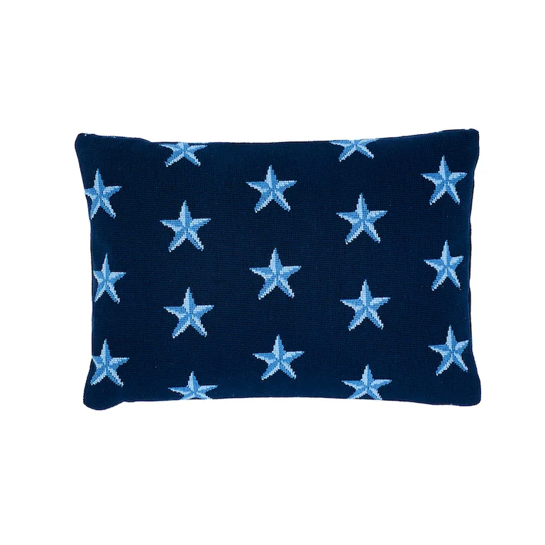 Schumacher Star Épinglé Pillow in Blue (SO7742111)