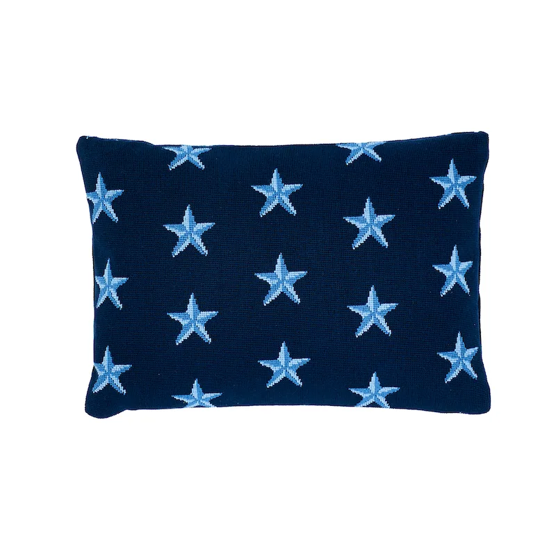 Schumacher Star Épinglé Pillow in Blue (SO7742111)