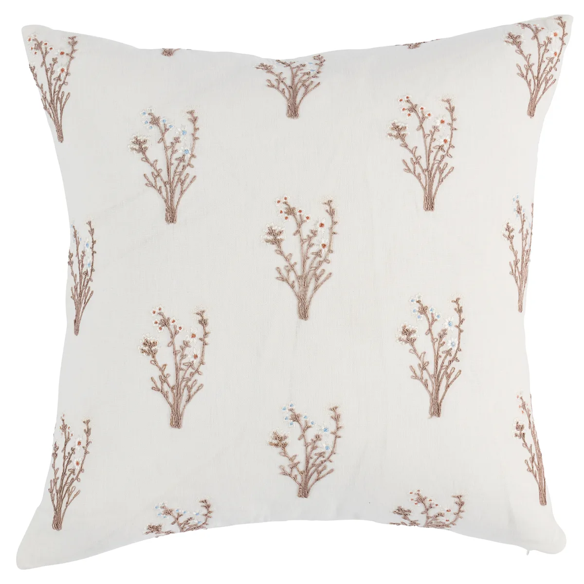 Schumacher Stora Embroidery Pillow in Ivory (SO8040106)