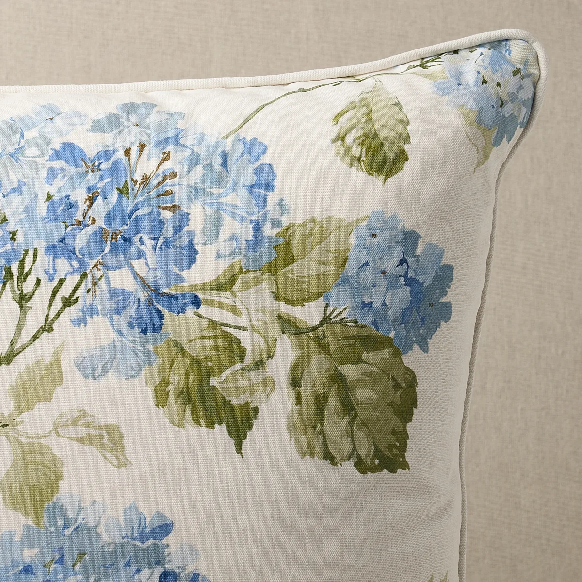Schumacher Summer Hydrangea Pillow in Blue Hydrangea (SO18082206)