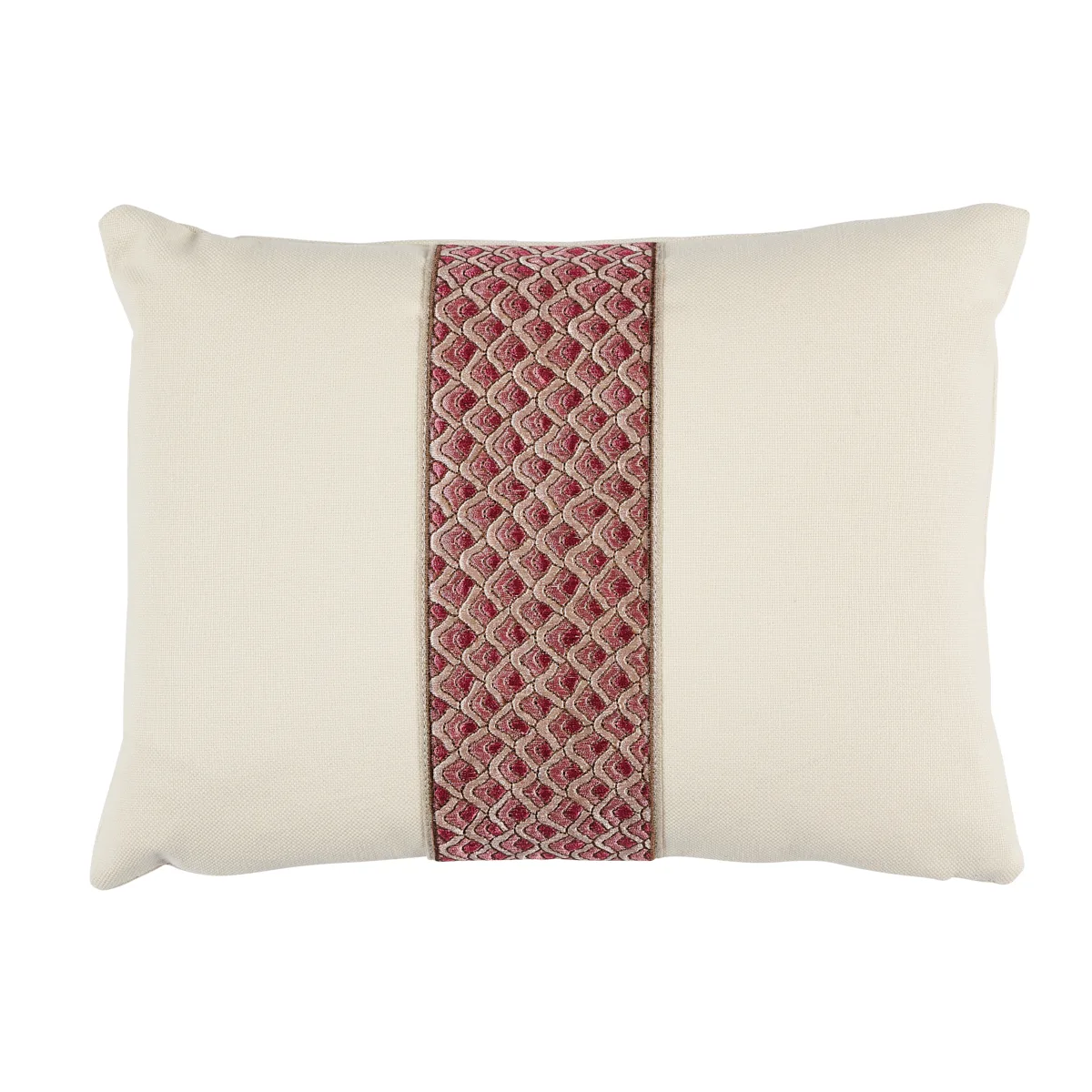 Schumacher Sunrise Embroidery Pillow in Pink (SO8089112)
