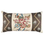 SO18174214 | Sylvain Floral Stripe Pillow - Noir Schumacher Sylvain Floral Stripe Pillow in Noir (SO18174214)
