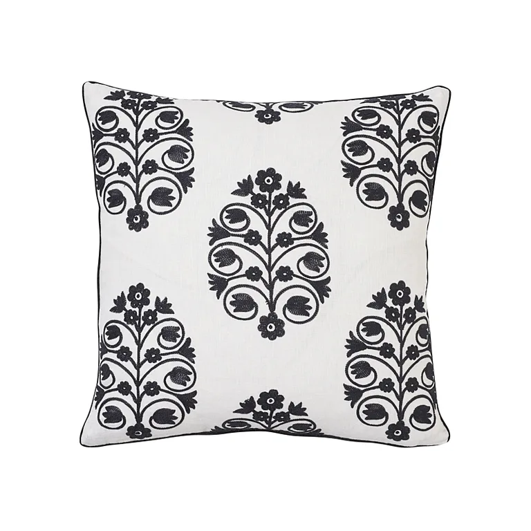 Schumacher Talitha Pillow in Blackwork (SO7209004)