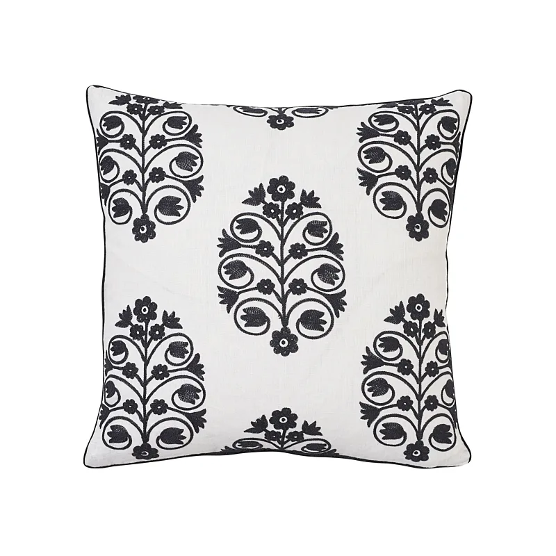Schumacher Talitha Pillow in Blackwork (SO7209004)