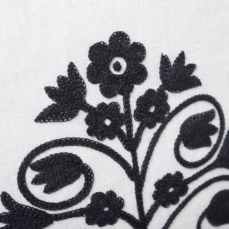 SO7209004 | Talitha Pillow - Blackwork Schumacher Talitha Pillow in Blackwork (SO7209004)