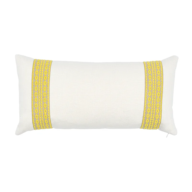 Schumacher Talitha Pillow in Yellow (SO7064518)