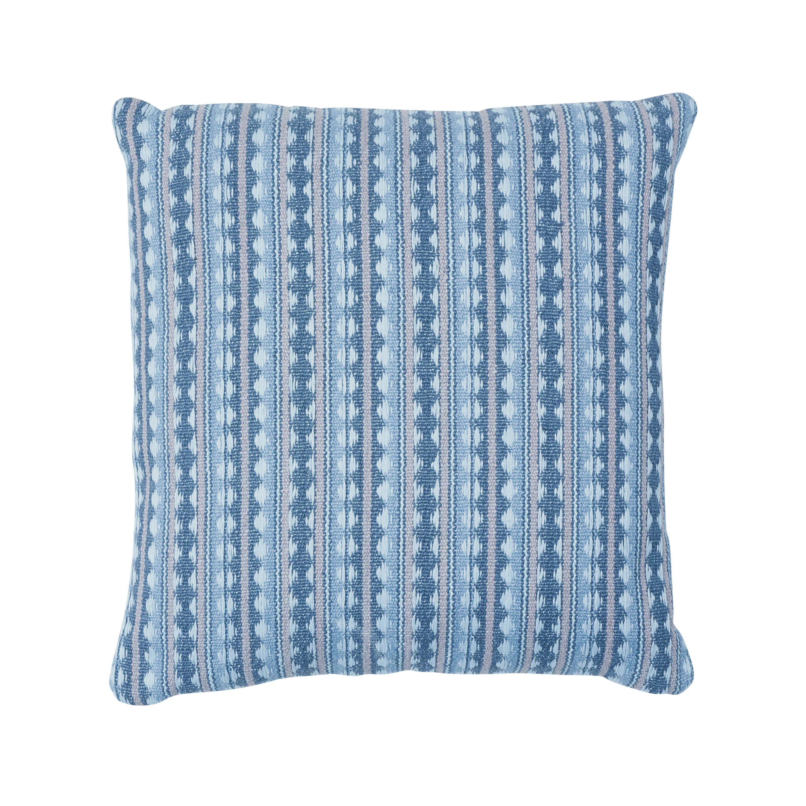 Schumacher Tarnby Stripe Pillow in Sky (SO7908006)
