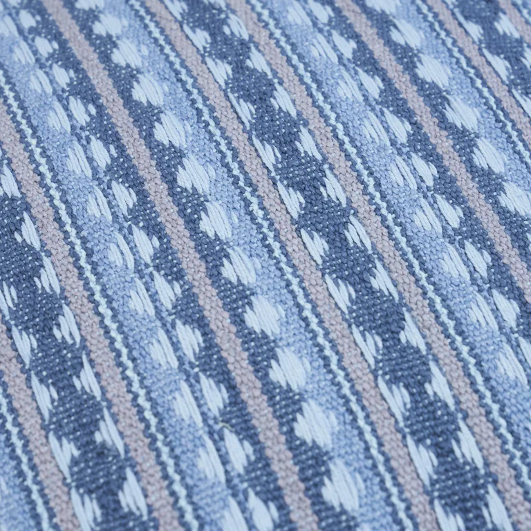 Schumacher Tarnby Stripe Pillow in Sky (SO7908006)