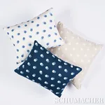 SO8184112 | Taylor Embroidery Pillow - Blue on Ivory Schumacher Taylor Embroidery Pillow in Blue on Ivory (SO8184112)