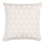 Taylor Embroidery Pillow - Ivory on Natural Schumacher Taylor Embroidery Pillow in Ivory on Natural